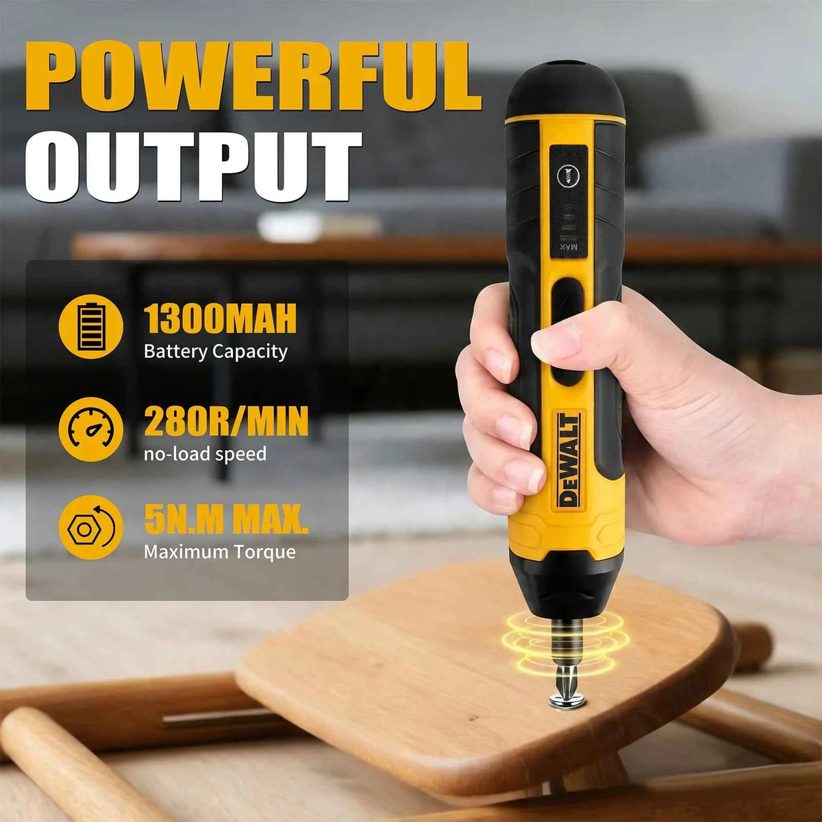 DEWALT DCF681 | Rechargeable Cordless Screwdriver | 5 N·m | 1/4 in Hex
