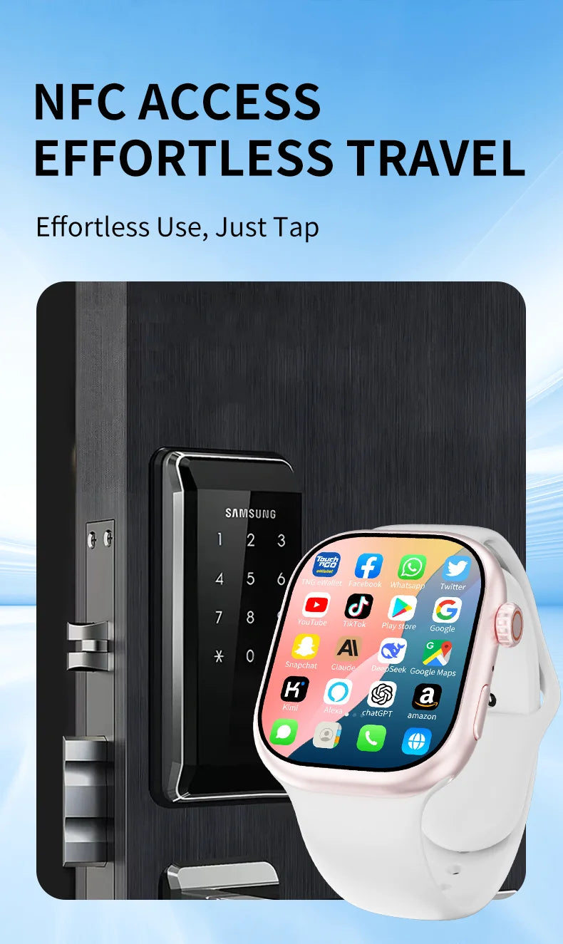 S10 Smartwatch Android 4G LTE | AMOLED 2.06" | Rotating Camera | SIM Card | GPS | WiFi | Men Women Kids | S10 Smartwatch Android 4G LTE | AMOLED 2.06" | Cámara Giratoria | Tarjeta SIM | GPS | WiFi | Hombre Mujer Niños