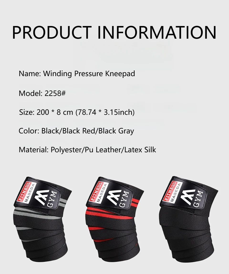 Dayselect Knee Wrap | Adjustable 200 × 8 cm Strap | 1 Piece