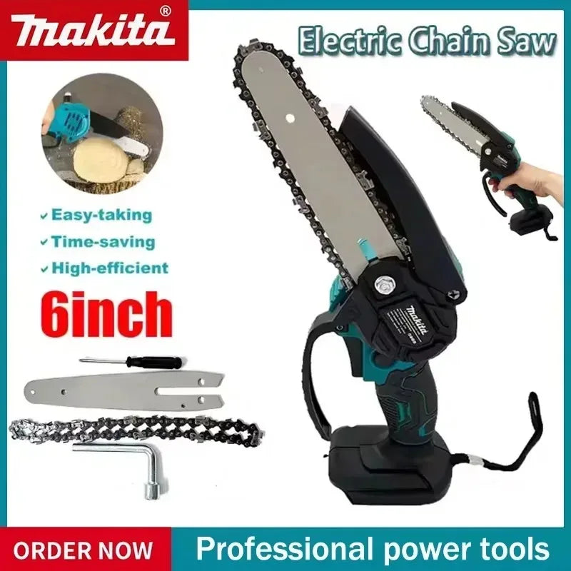 Makita-Compatible 18V 6in Cordless Mini Chainsaw | Woodworking