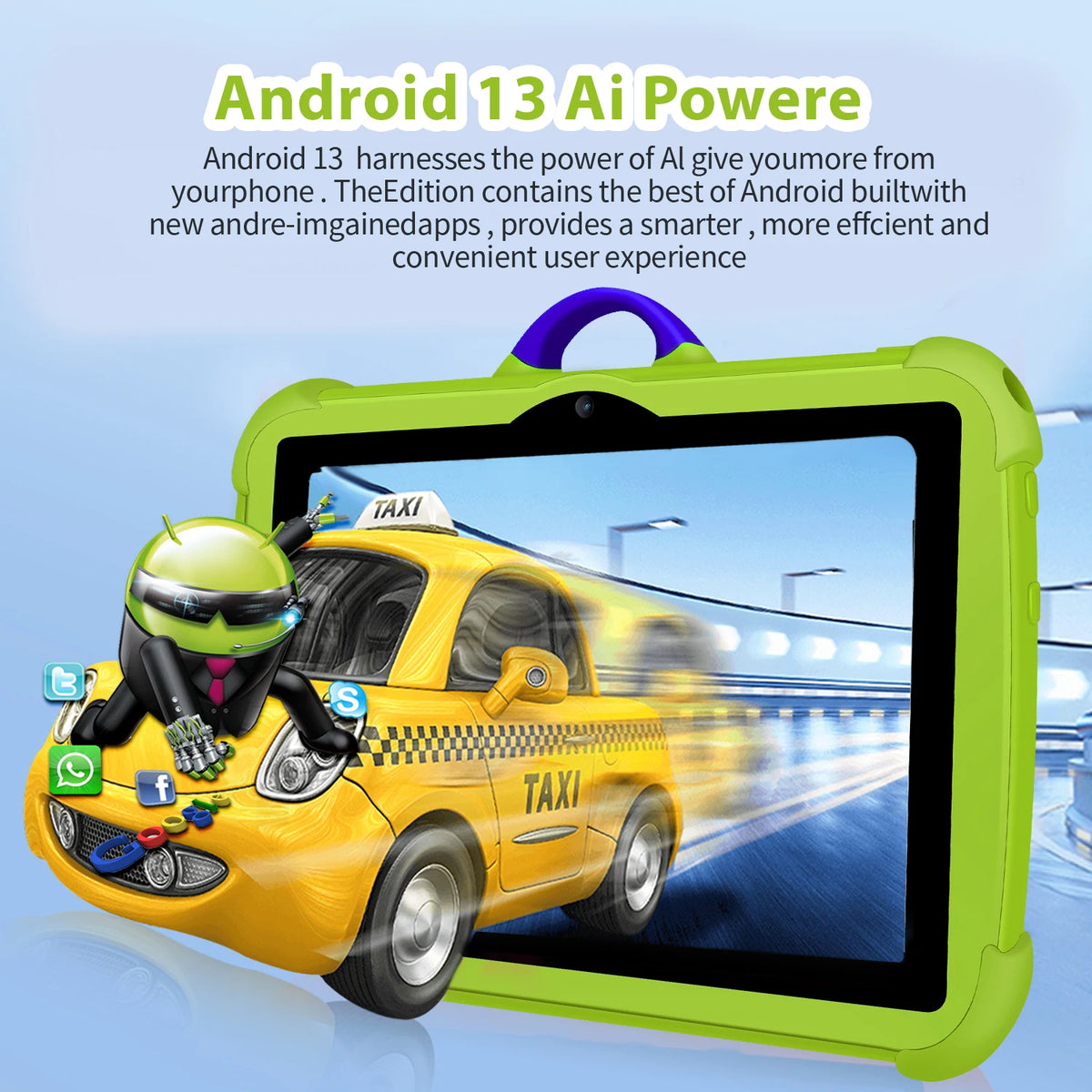 BDF Kids Tablet 7" | Android 13 | 4GB+64GB | Quad Core | WiFi
