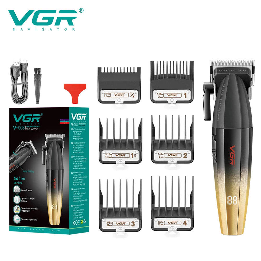 VGR V-003 Cordless Hair Clipper | USB Options / Máquina de corte VGR V-003