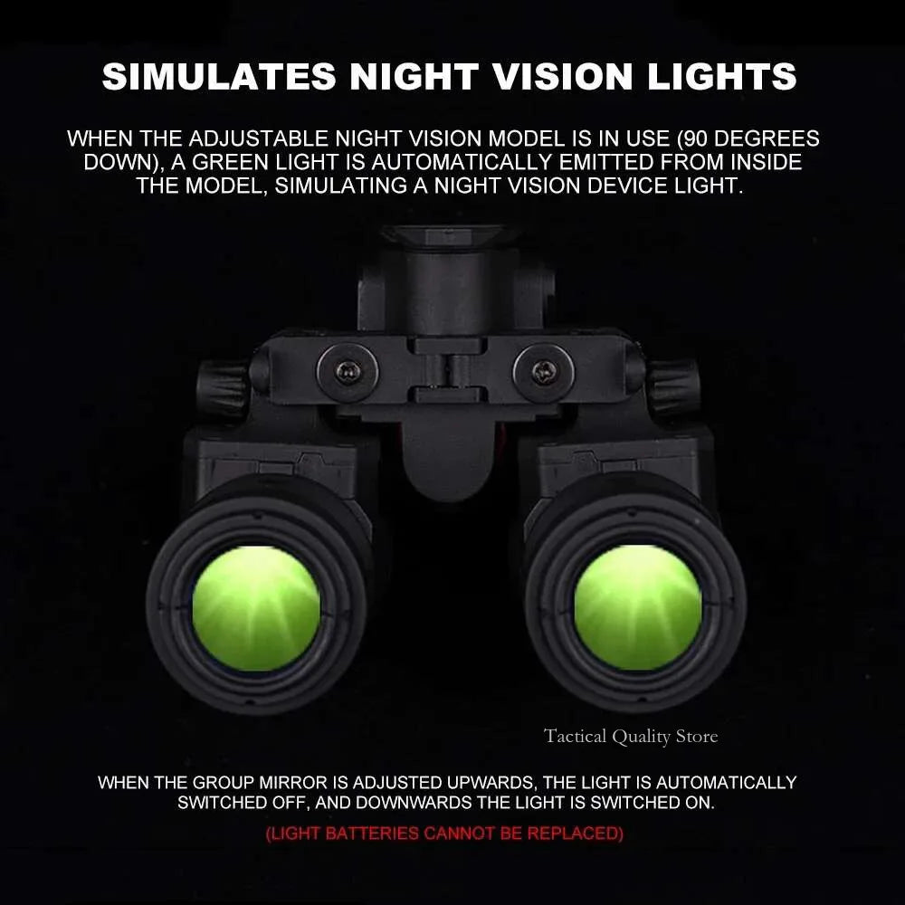 AN/PVS31 Binocular Night Vision Goggles Dummy Model | Airsoft Helmet Prop | Cosplay & Film | BK/TAN