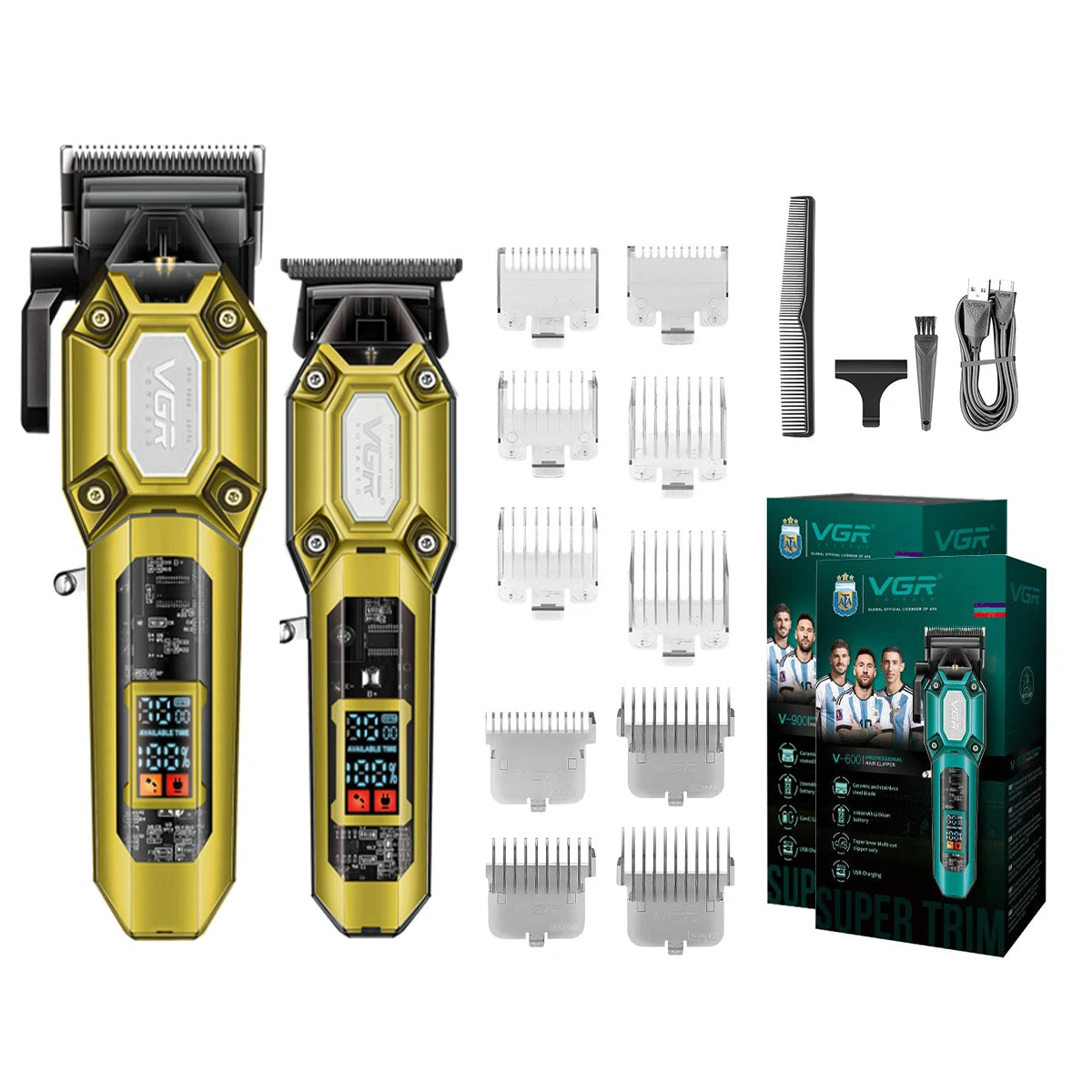 VGR V-600 / V-900 Hair Clipper & Trimmer | Grooming Set / Set de recortadoras VGR