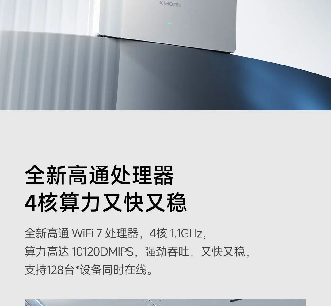 Xiaomi Router BE3600 WiFi 7 Mesh | MLO Doble Banda | 3600Mbps | Qualcomm 4-Core | VPN | Gaming | MiWiFi
