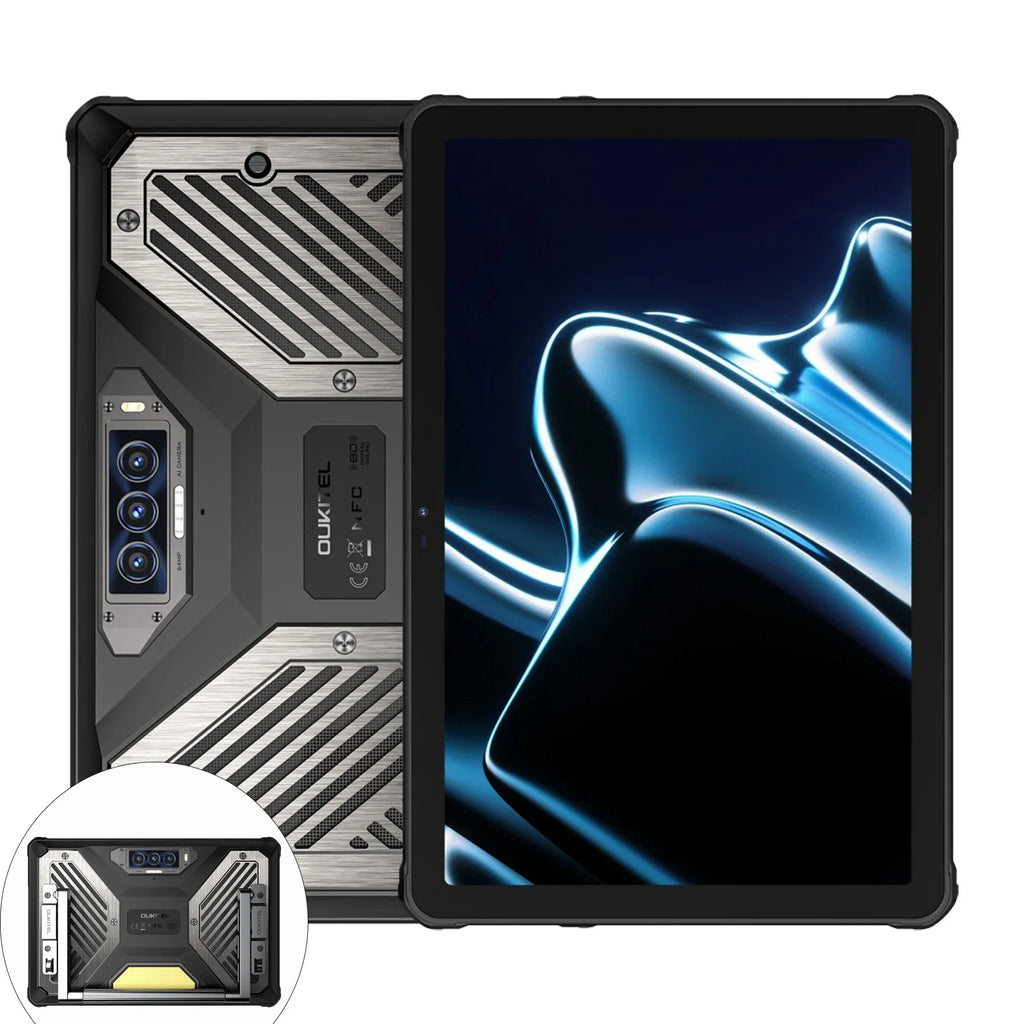 OUKITEL RT10 | Rugged Tablet 5G 25000mAh 64MP 11" FHD | Android 15 con Soporte
