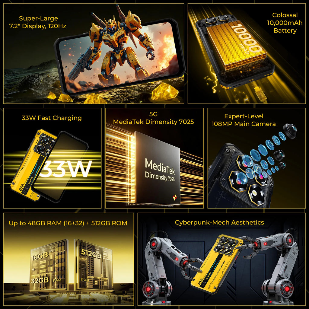 OUKITEL WP60 | Rugged Smartphone 5G 10000mAh 108MP 120Hz | Android 15 NFC
