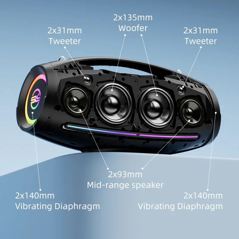 SODLK S1615 Pro | Bocina Bluetooth 500W para Fiestas | Karaoke, RGB, TWS, Control Remoto