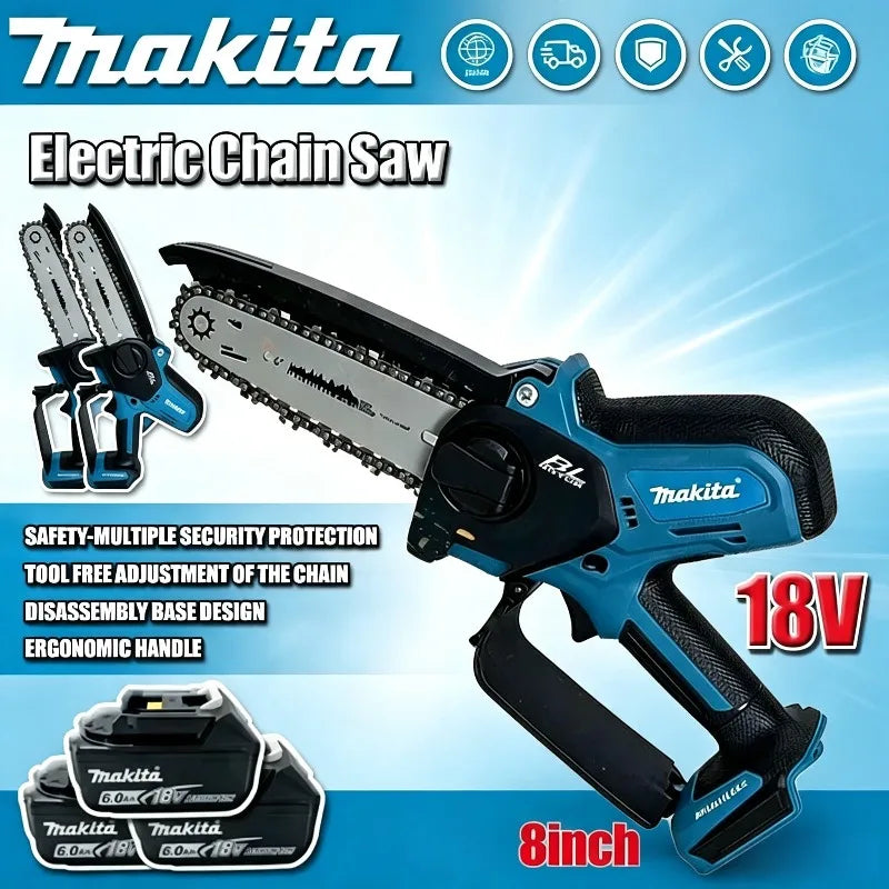 Makita-Compatible 18V 6in Cordless Mini Chainsaw | Woodworking