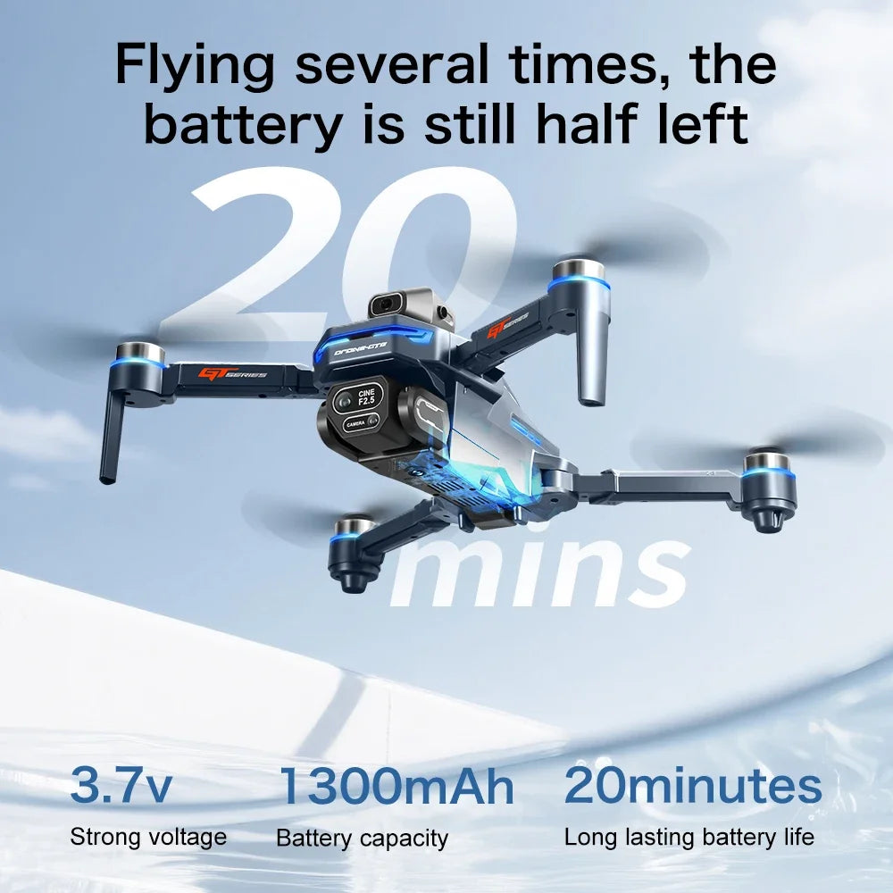 Dron Lenovo GT8 Cámara Dual 8K HD – Motor Brushless, WiFi FPV 5G, Pantalla 4.3", Plegable, Cuadricóptero