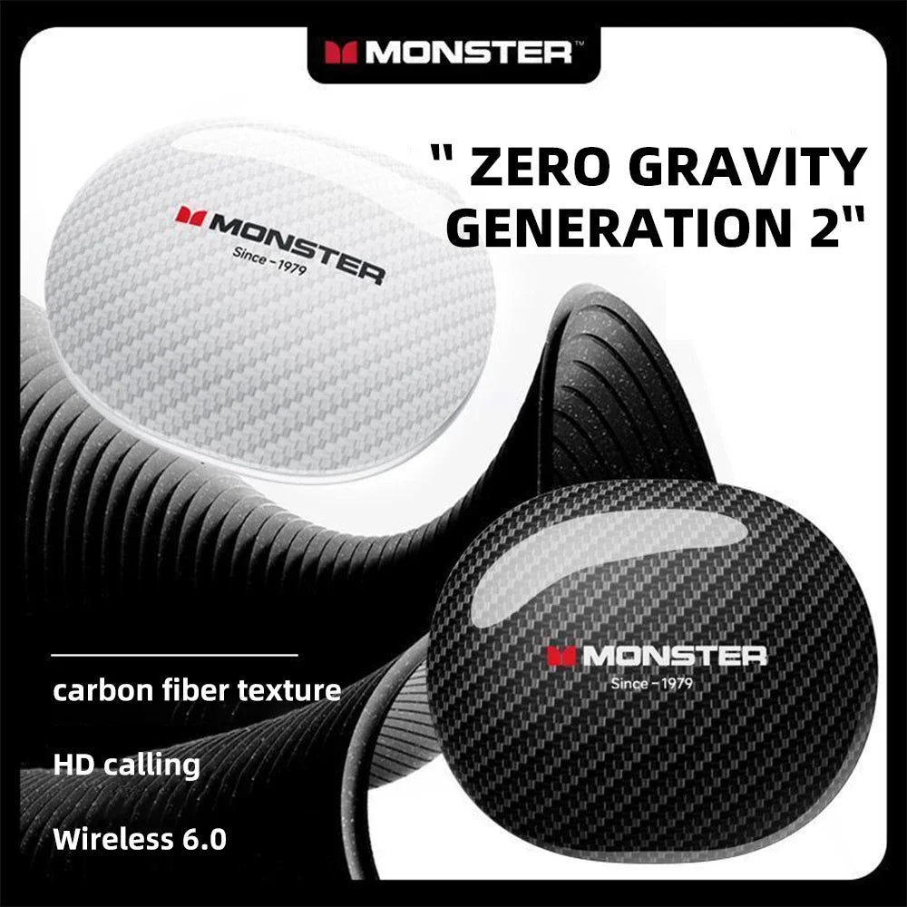 Monster MQO37 - Auriculares Gaming TWS Bluetooth 6.0 | ANC | OWS Ear Hook | HiFi