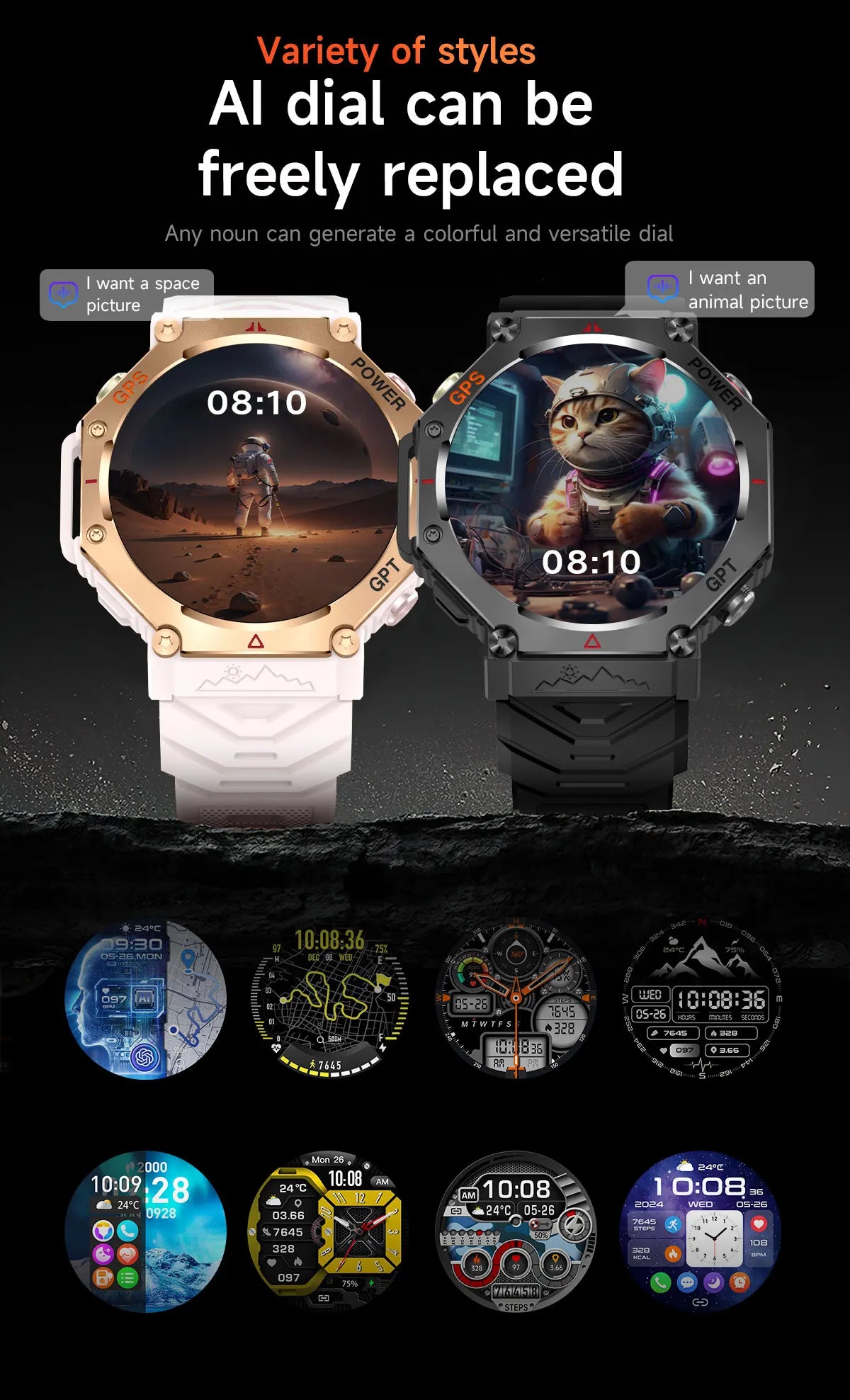 Military GPS Smartwatch 2025 | AMOLED 1.39" | 107 Sports Modes | Bluetooth Calling | Men Women | Smartwatch Militar GPS 2025 | 107 Modos Deportivos | Llamadas Bluetooth | Hombre Mujer