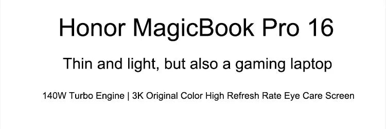 Honor MagicBook Pro 16 Laptop 2024 | Intel Core Ultra 5, 16GB/24GB DDR5, 1TB/2TB SSD | 3K 165Hz, Windows 11