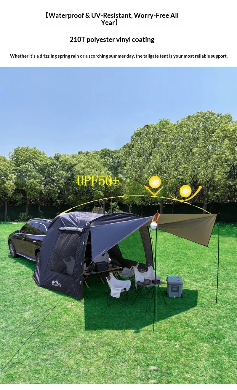 SUV Car Tail Tent | 3-4 Person Waterproof Camping Tent | Tunnel & Dome Style | UPF50 PU3000mm