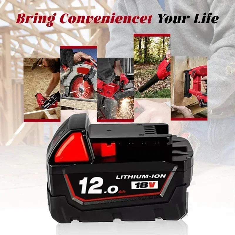 Milwaukee-Compatible M18 18V | 5Ah 6Ah 9Ah Batteries and Charger Kits