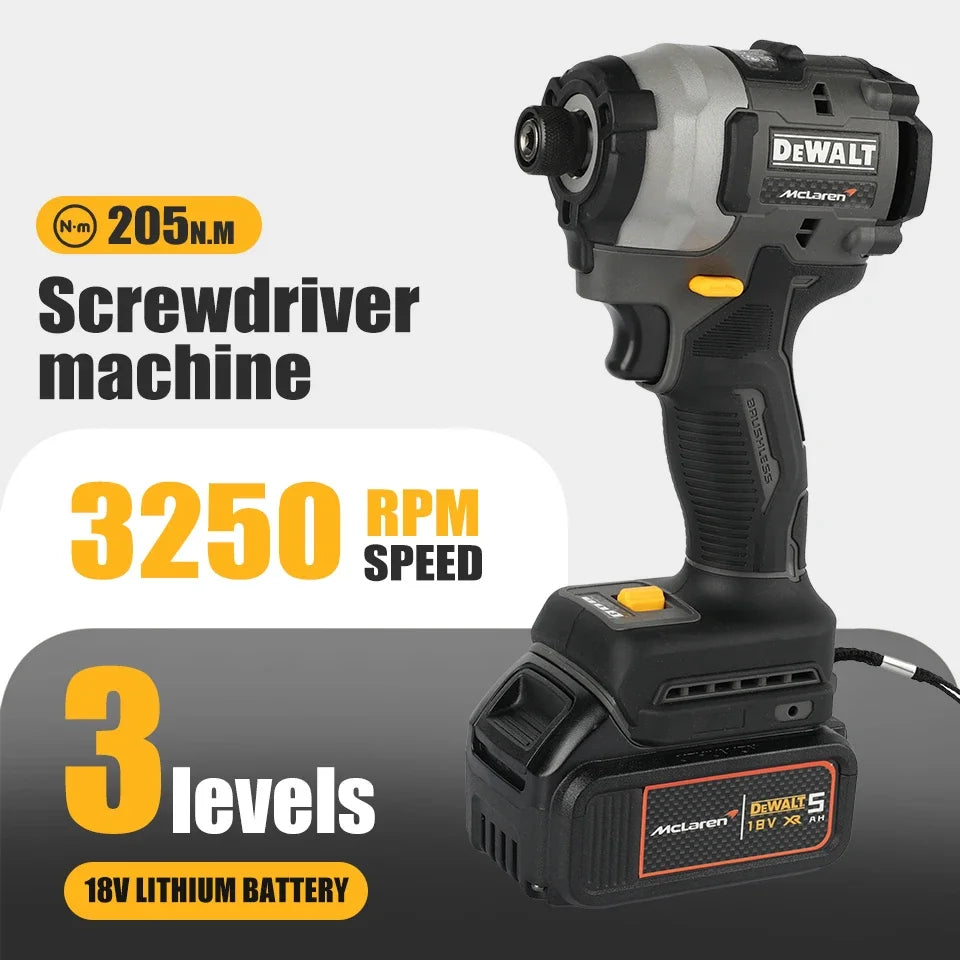 DEWALT DCF85M | 18V Brushless Impact Driver | 205 N·m | 3-Speed