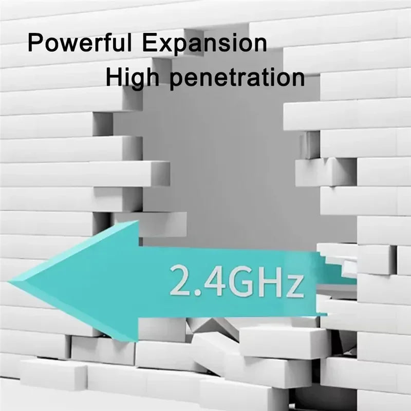 Repetidor WiFi 1200Mbps Doble Banda 2.4G/5GHz | 6 Antenas 360° | Extensor de Señal | Hogar y Oficina