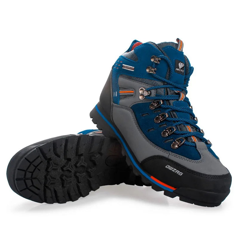 Laxsesu Men's Hiking Boots | Lace-Up & Rubber Sole | Outdoor Walking