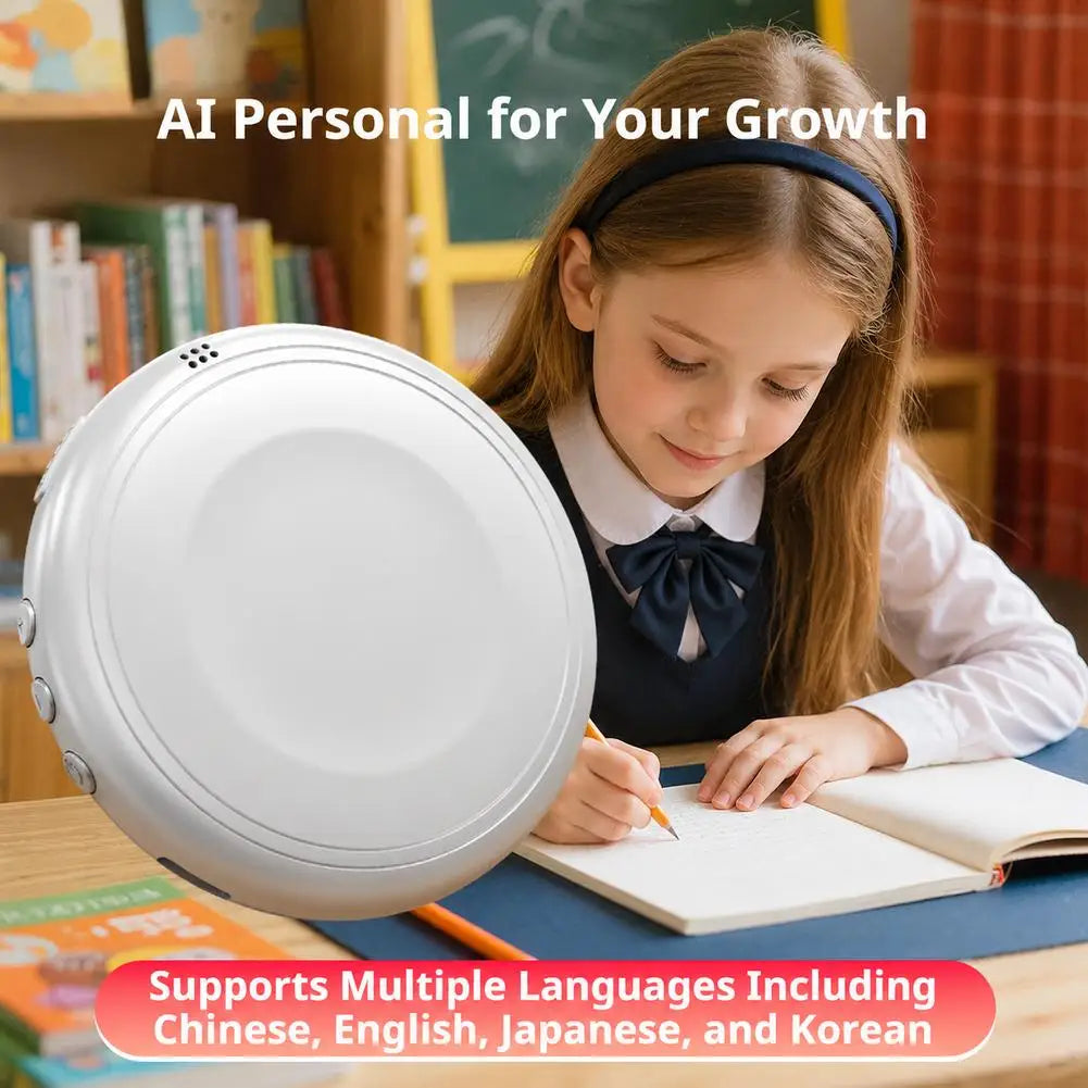 Traductor IA Wearable TS1 | 133 Idiomas | Bluetooth 5.4 | Tutor de Idiomas en Tiempo Real | Altavoz Portátil | Viajes y Aprendizaje