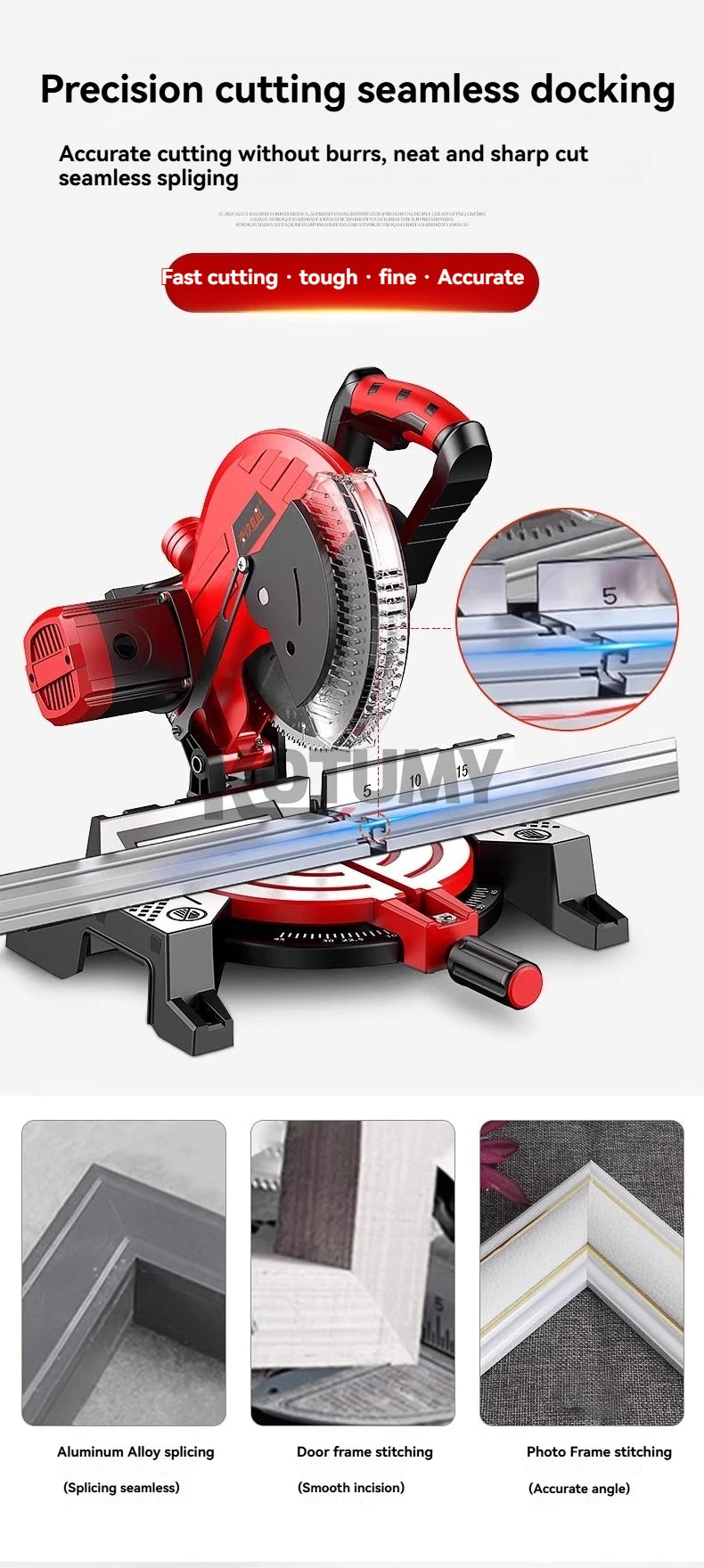 KOTUMY Multifunction Miter Saw | 1500–2200W | 45°