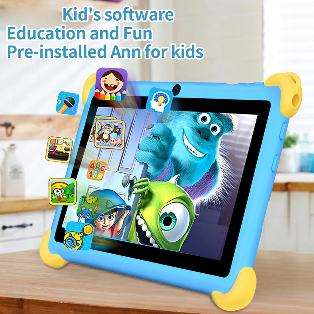 Tablet Infantil BDF 7" | Android 13 | 4GB RAM + 64GB | WiFi | Quad-Core | 4000mAh | Diseño para Niños