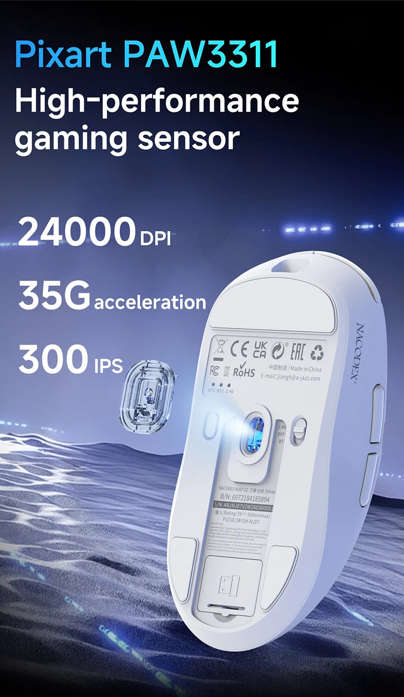 Ajazz AJ139 V2 MC Wireless Gaming Mouse | 12000 DPI