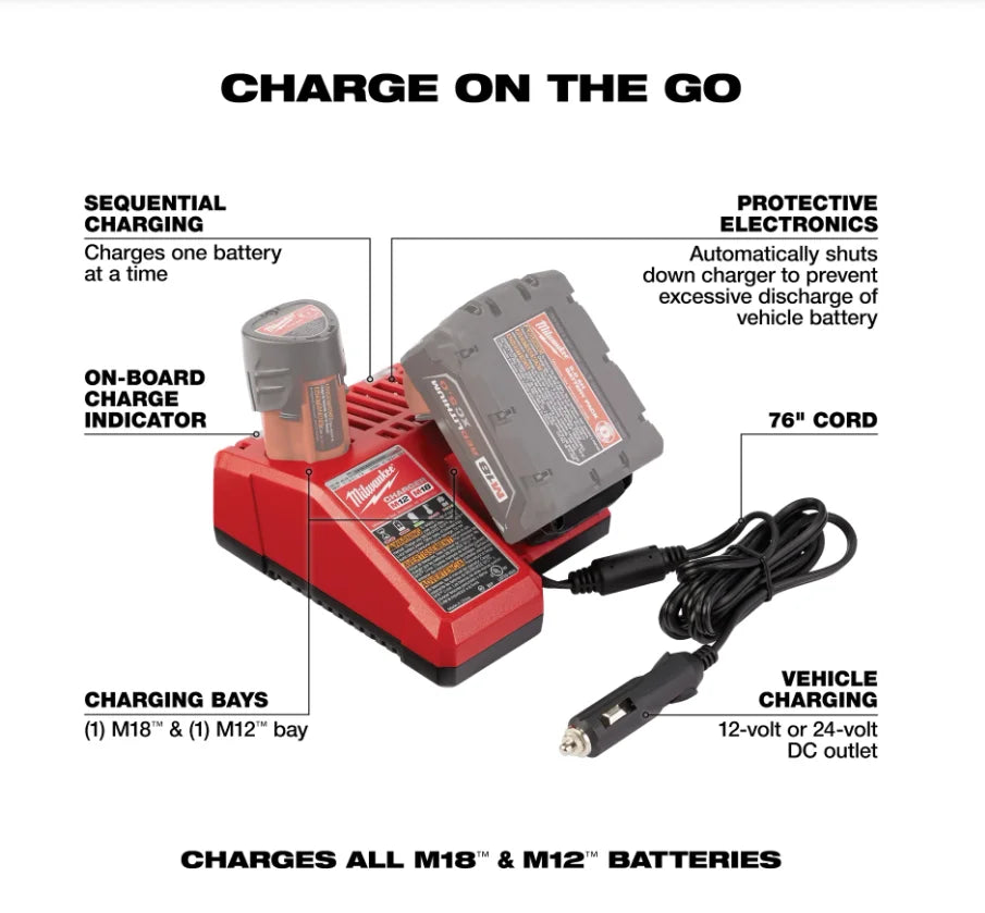 Milwaukee-Compatible M18 18V | Batteries and Chargers 3A-6A