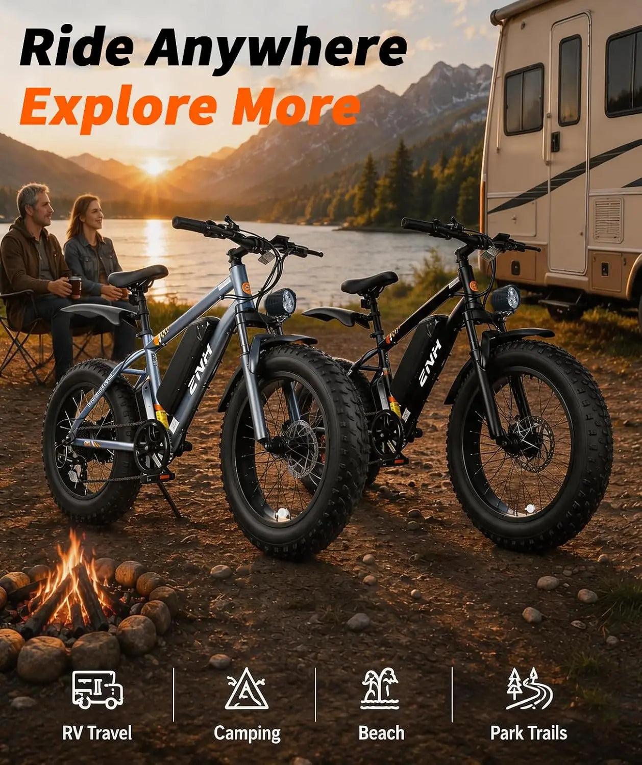 E-Bike Adultos 1000W | Fat Tire 20"/24"/26" | 48V 15Ah Extraíble | 65 Millas | 5 Modos | Shimano 7v | UL Certificada