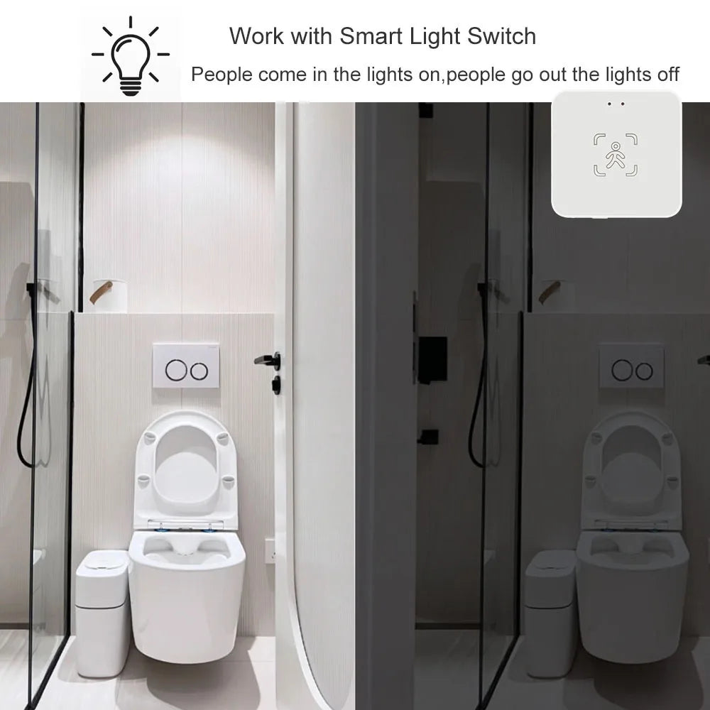 Sensor de Presencia Humana Tuya 24GHz MmWave | Zigbee & WiFi | Radar Inteligente | Compatible Home Assistant