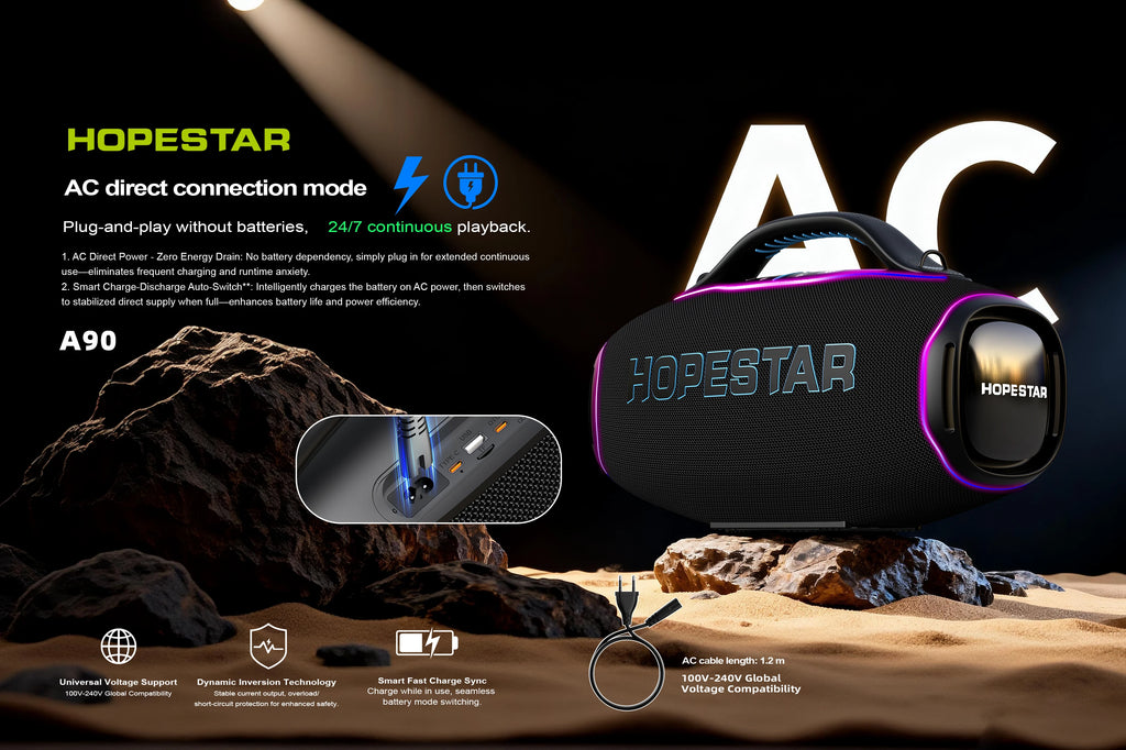 HOPESTAR A90 | Bocina Bluetooth 700W con Micrófono | Karaoke Outdoor IPX6