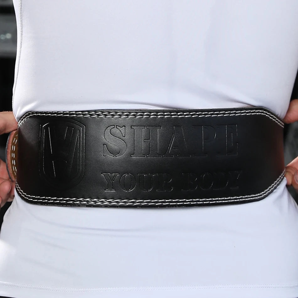 Weightlifting Belt PU & Cow Leather | Waist Support for Powerlifting & Strength Training