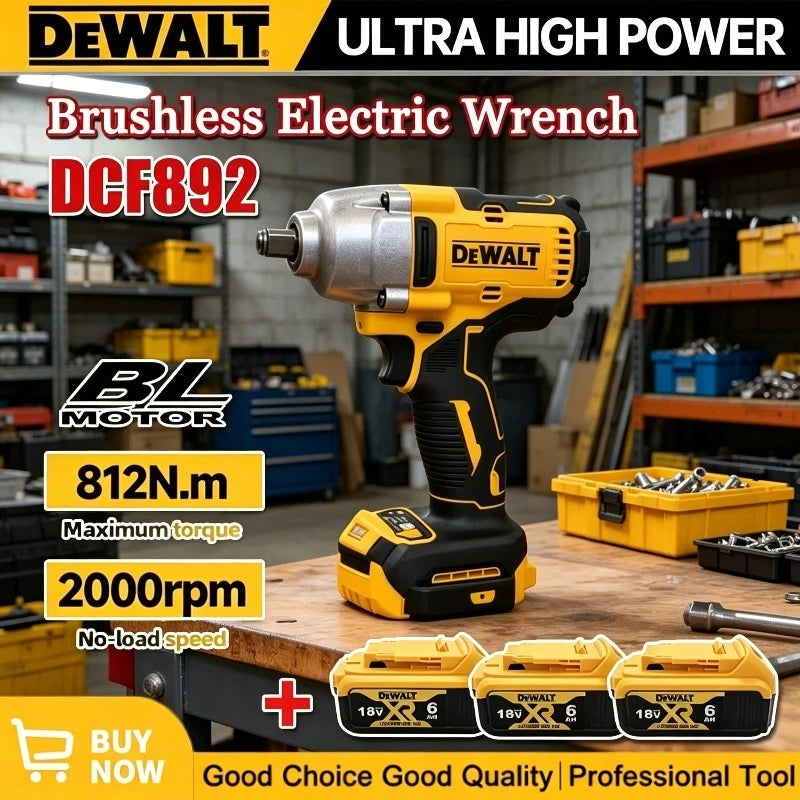 DEWALT-Compatible DCF892 | 20V Brushless Impact Wrench | 1/2 in