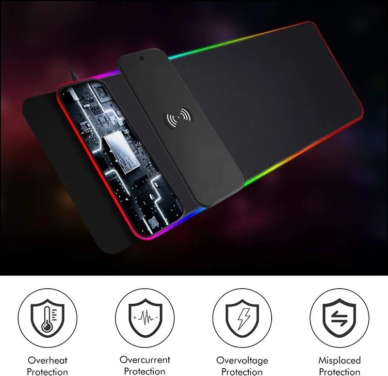 XXL RGB Gaming Mouse Pad | 10W Qi Wireless Charging