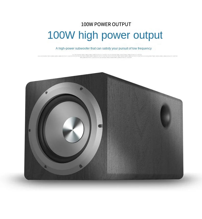 Subwoofer Activo 6.5" | 100W | 2.1 Canales | Madera | Home Theater | PC/TV | 6.5" Active Subwoofer 100W 2.1 Channel Wooden Cabinet Home Theater PC TV