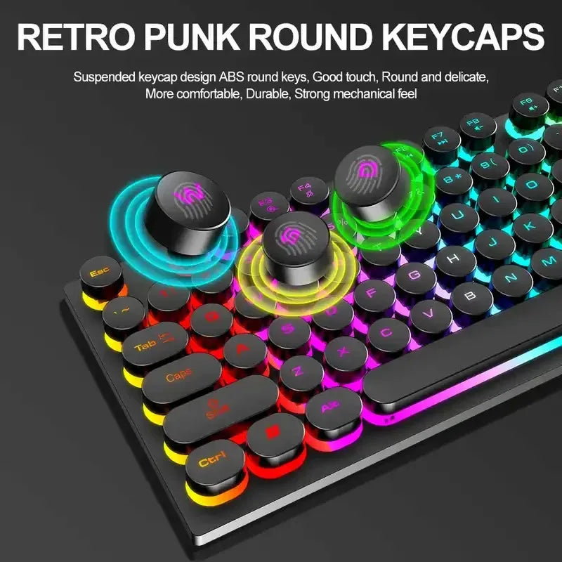 Teclado Mecánico Gaming 104 Teclas | USB | RGB Multicolor | Switch Negro | PC/Laptop | Full-Size RGB Mechanical Gaming Keyboard 104 Keys USB Black Switch PC Laptop