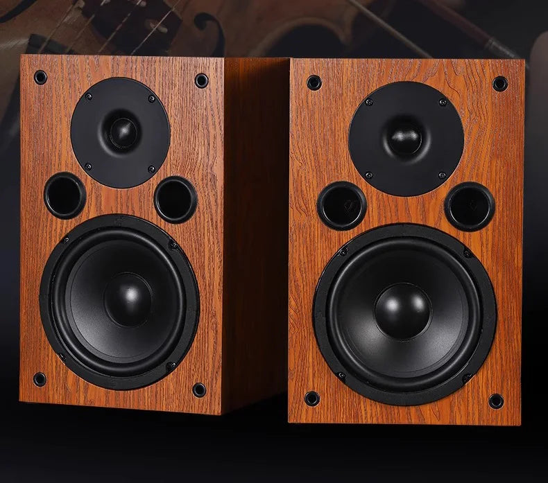 LONVIN D2/D3 | Bocinas Pasivas HIFI 6.5" | 2 Vías, Silk Dome Tweeter, Madera MDF