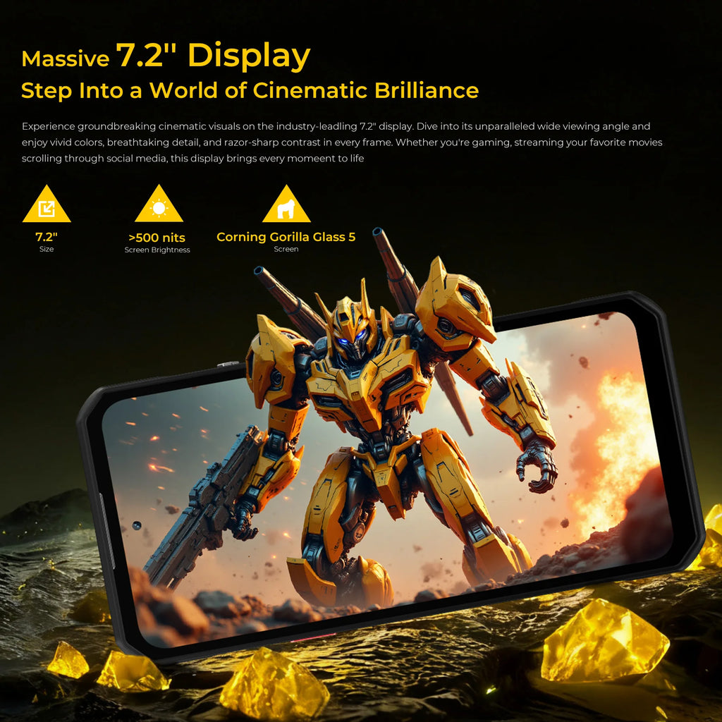 OUKITEL WP60 | Rugged Smartphone 5G 10000mAh 108MP 120Hz | Android 15 NFC