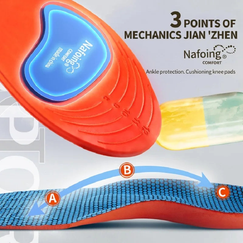 Sport Orthopedic Insoles | EVA Memory Foam | Arch Support & Shock Absorption | Men & Women | EU37-46
