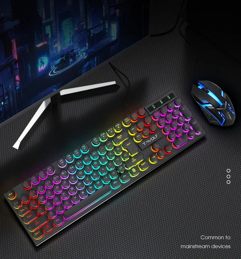 Teclado Mecánico Gaming 104 Teclas | USB | RGB Multicolor | Switch Negro | PC/Laptop | Full-Size RGB Mechanical Gaming Keyboard 104 Keys USB Black Switch PC Laptop