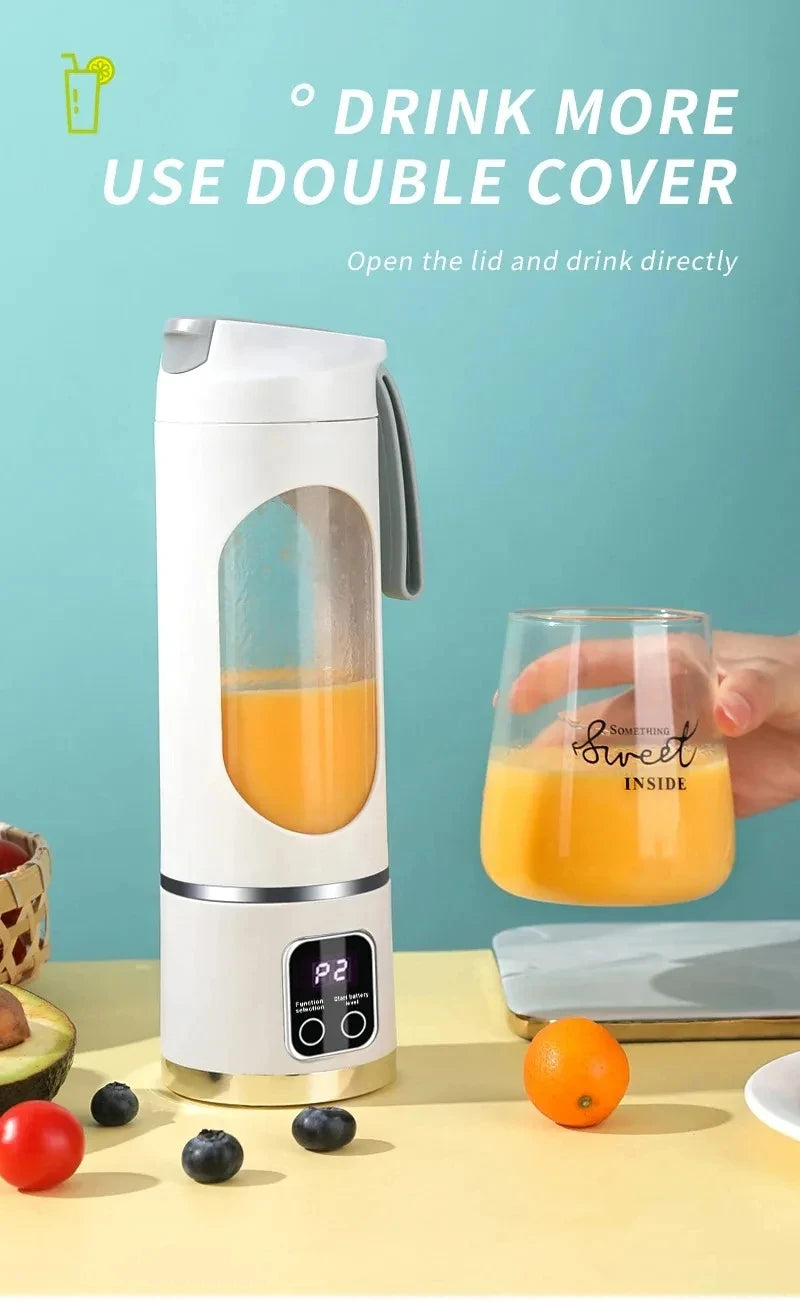 Portable Blender | 450ml & 12 Blades | USB Rechargeable