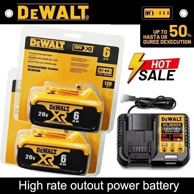 DEWALT-Compatible 20V 6.0Ah Li-Ion Battery | DCB184/181/182/200