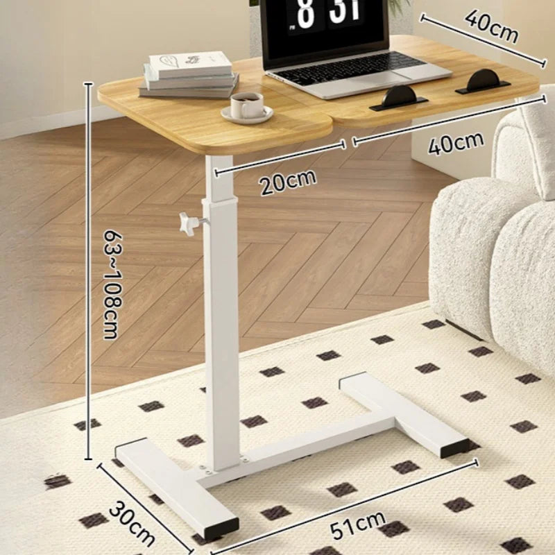 Adjustable Laptop Side Table | Tilting 60 × 40 cm Top | Bed & Sofa / Mesa Ajustable