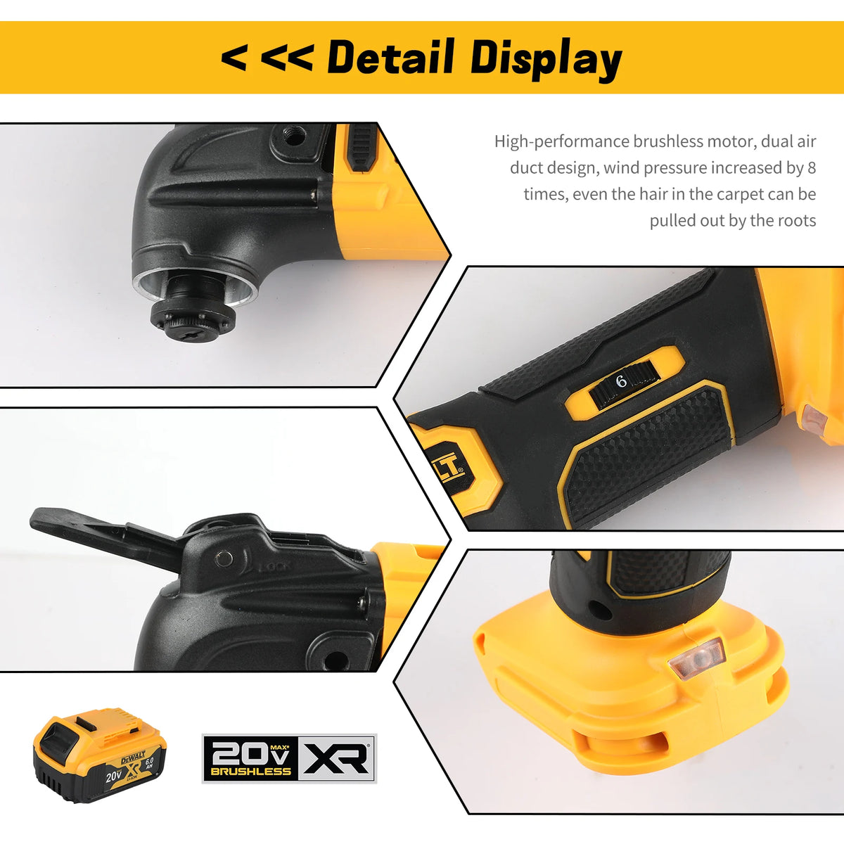 DEWALT-Compatible DCS375 | 20V Brushless Oscillating Multi-Tool