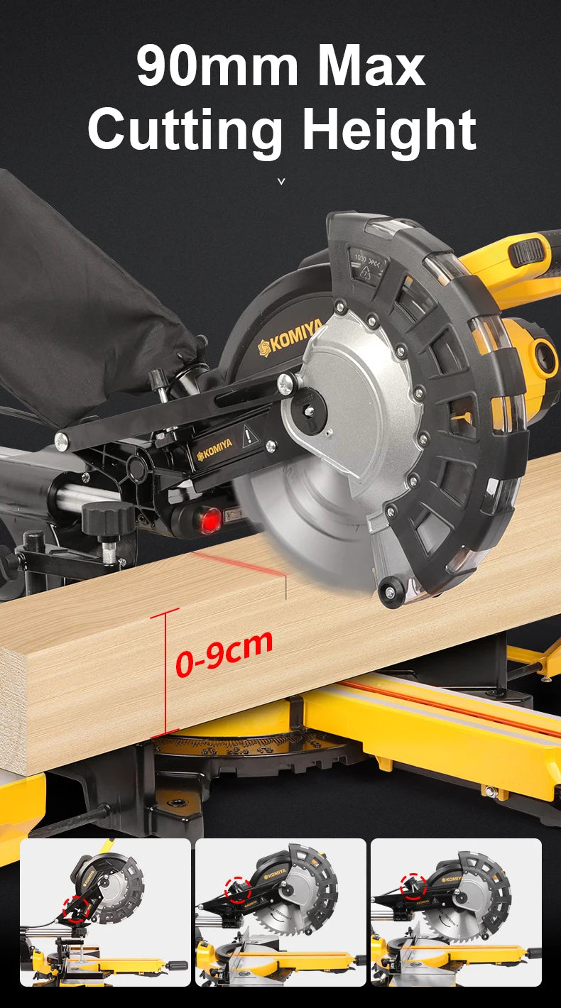KOMIYA 10-Inch Sliding Miter Saw | Laser Guide | 2400W