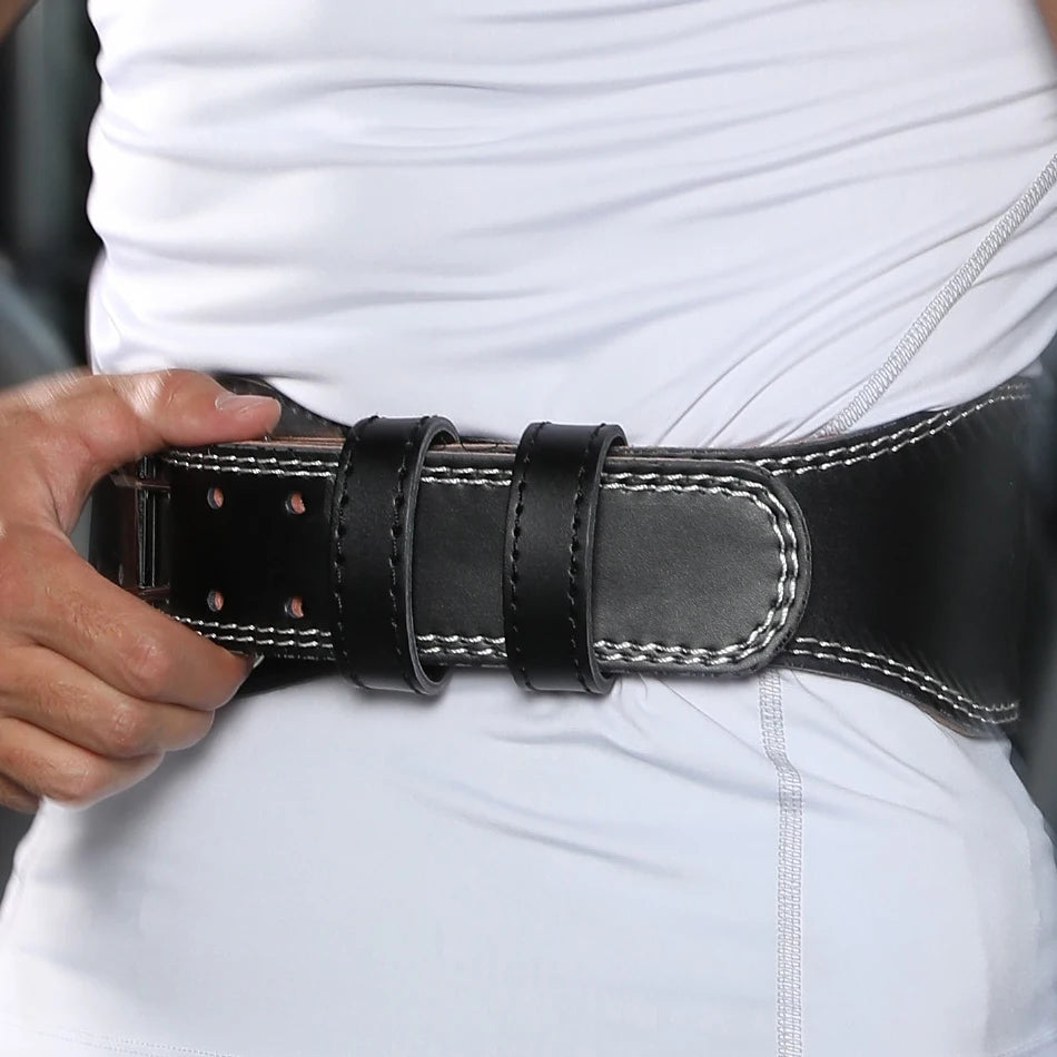 Weightlifting Belt PU & Cow Leather | Waist Support for Powerlifting & Strength Training
