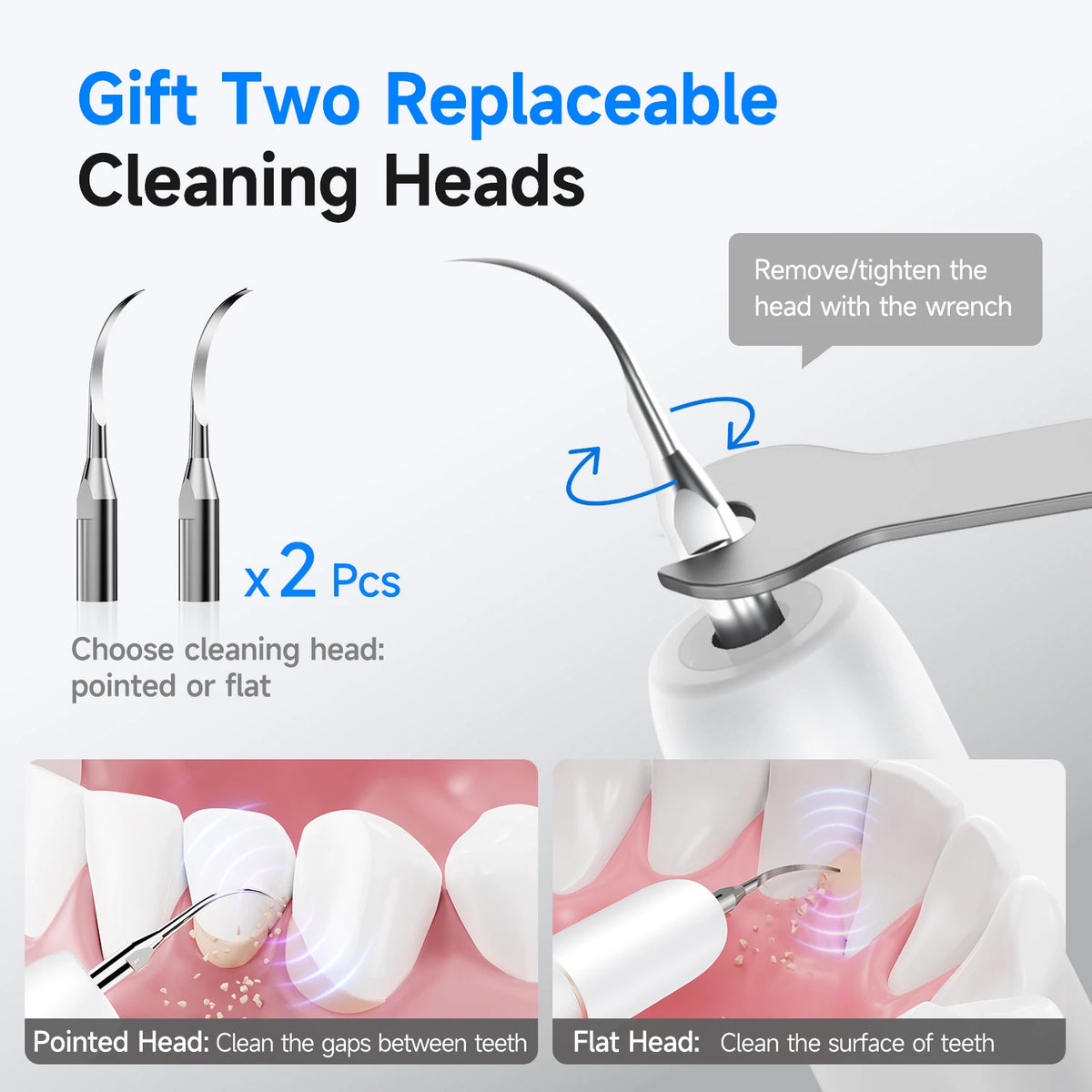 T6 Ultrasonic Dental Scaler | USB-C Oral Care Device / Escariador dental ultrasónico T6