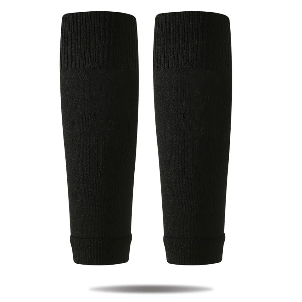 Soccer Leg Compression Sleeve & Shin Guard Socks | Calf Protection for Sports | 10 Colors M/L