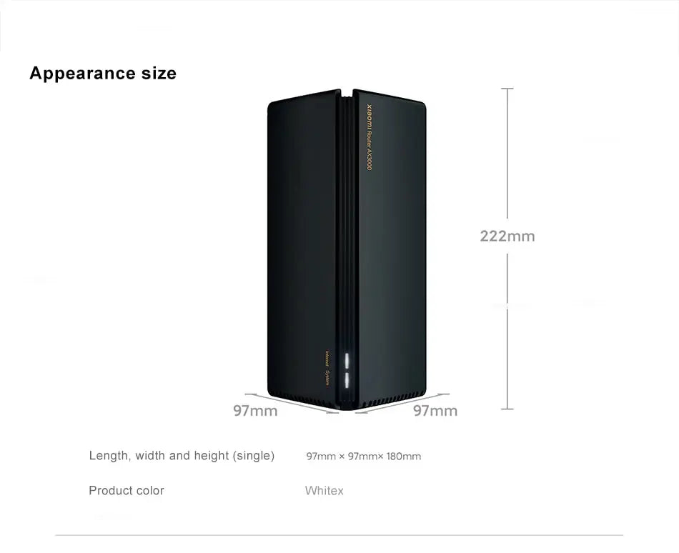Xiaomi Router AX3000 WiFi 6 Gigabit | Mesh | 4 Antenas | 256MB RAM | 128 Dispositivos | MiWiFi