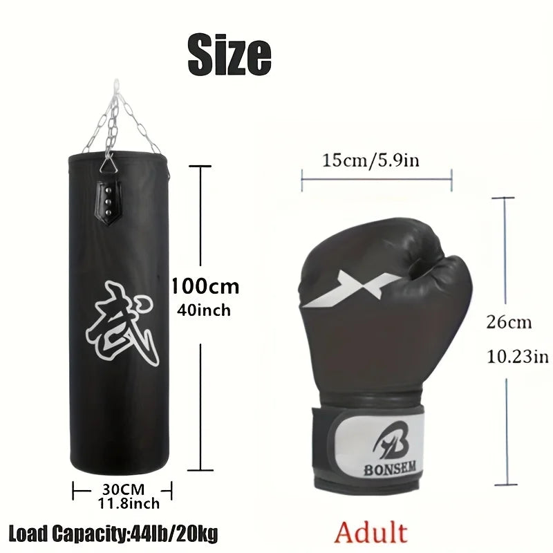 Heavy Duty Oxford Cloth Hollow Boxing Bag | Sandbag for Adults, Youth & Women | Home Training Set