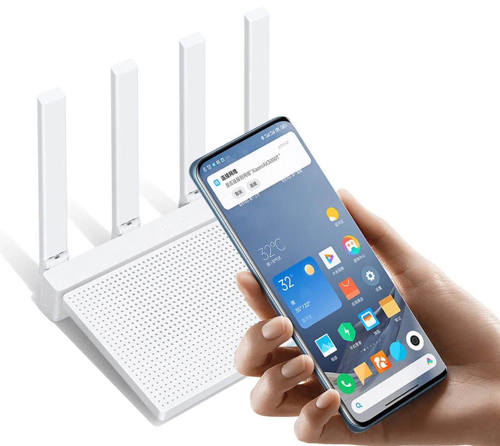 Xiaomi Router AX3000T WiFi 6 Mesh | Dual WAN | NFC | 3000Mbps | Qualcomm CPU | MiWiFi ROM